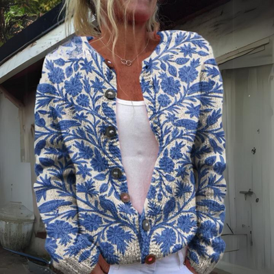 LILOU - Élégant Cardigan Floral
