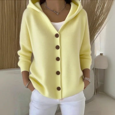 JULY – Cardigan à capuche en coton doux