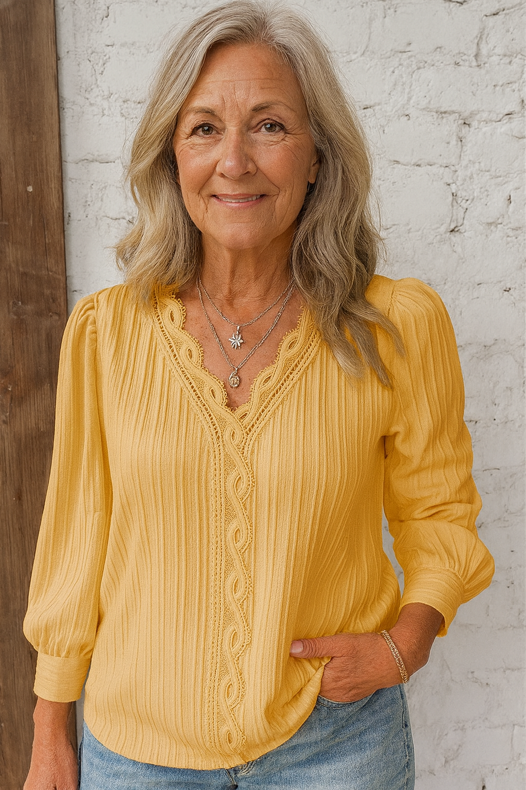 NINA - Élégante Blouse Plissée