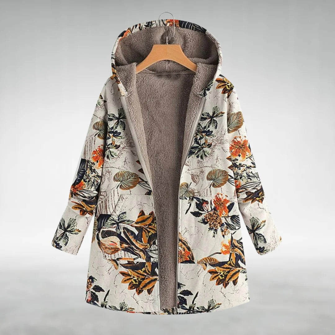 INÈS – Veste Polaire Élégante à Motif Floral