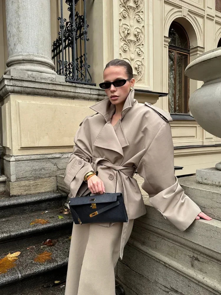 ANNA – Manteau Ceinturé Élégant