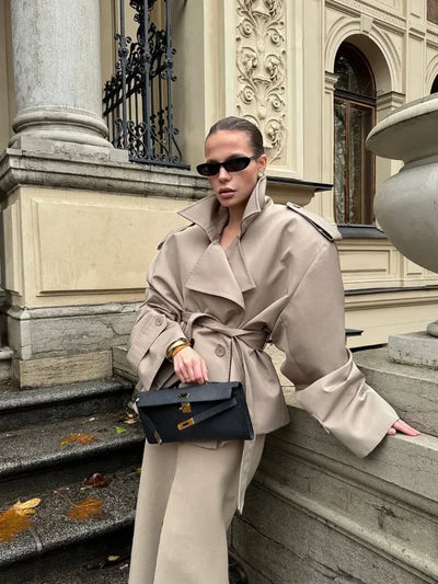 ANNA – Manteau Ceinturé Élégant