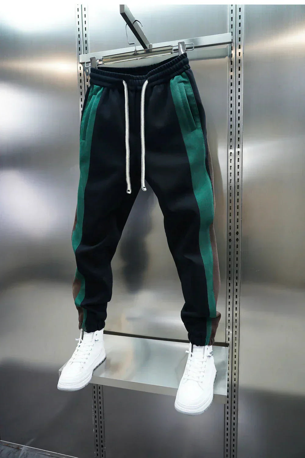 ROMY | Pantalons à Tension avec Rayures Contrastées