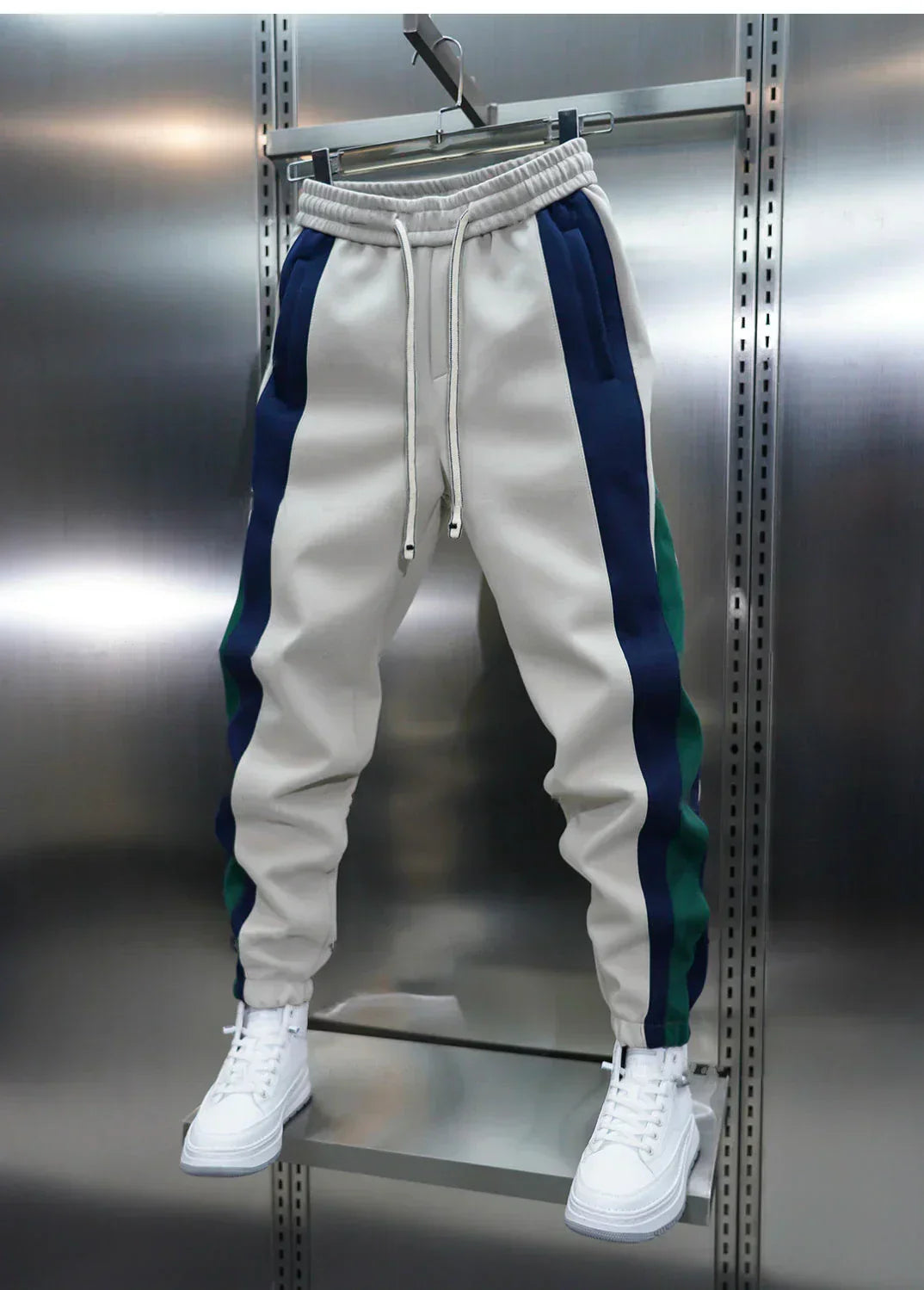 ROMY | Pantalons à Tension avec Rayures Contrastées