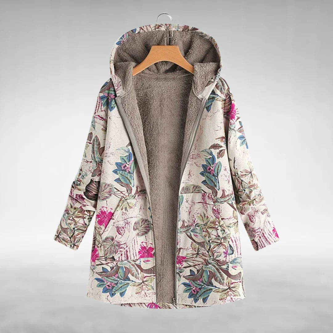 INÈS – Veste Polaire Élégante à Motif Floral