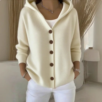 JULY – Cardigan à capuche en coton doux