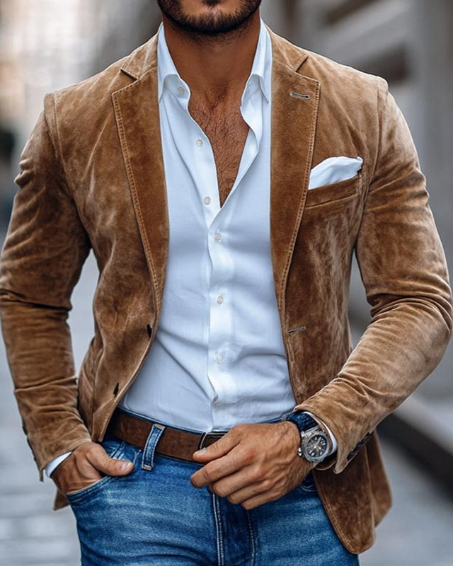 IVAN | Veste décontractée en daim.